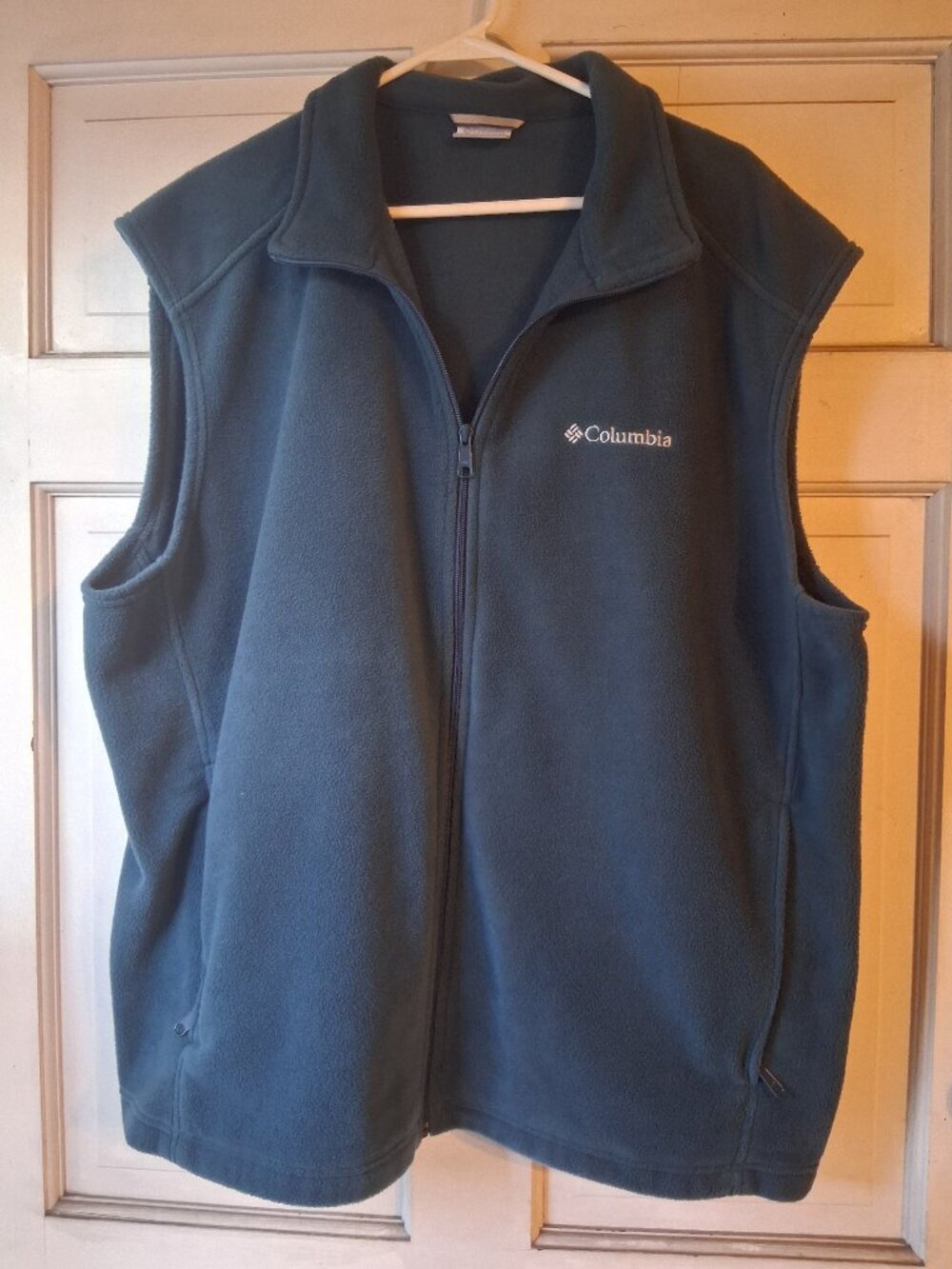 Columbia Teal Green Fleece Full Zip Vest XXL